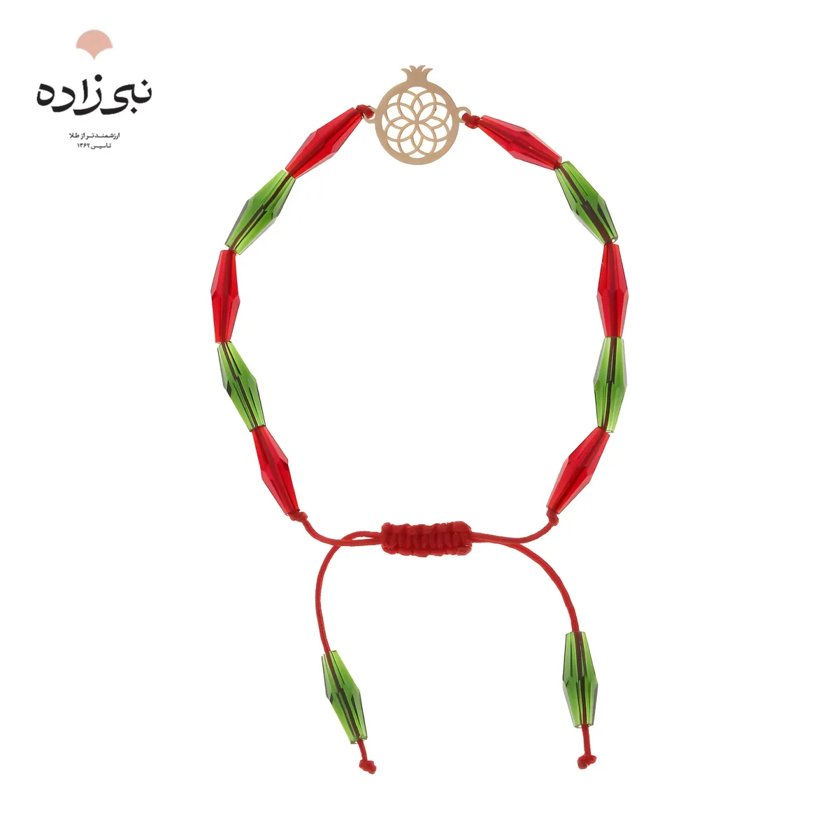 دستبند سنگی انار و ماندالا طلا B264
