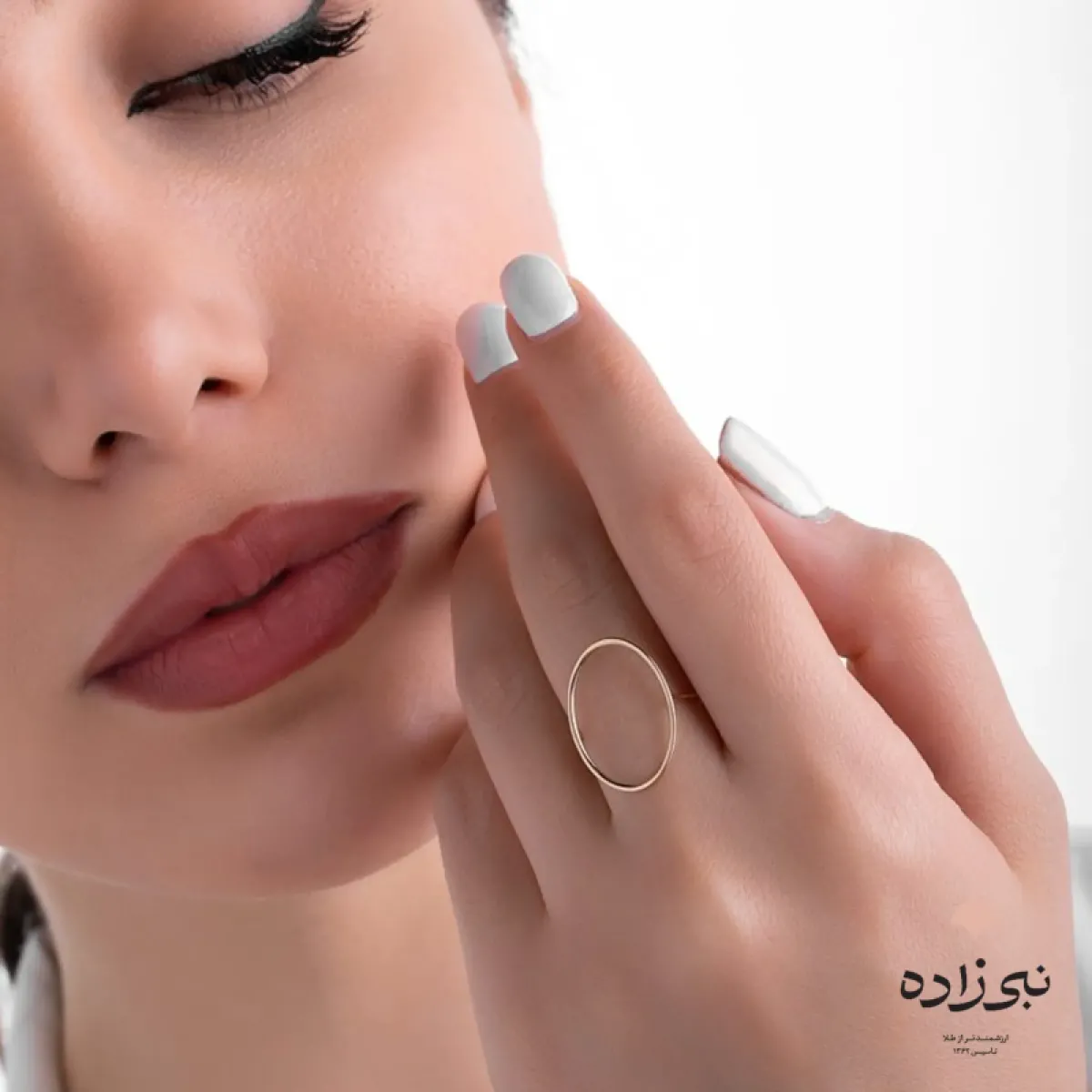 انگشتر دکوراتیو بیضی تو خالی طلا R039