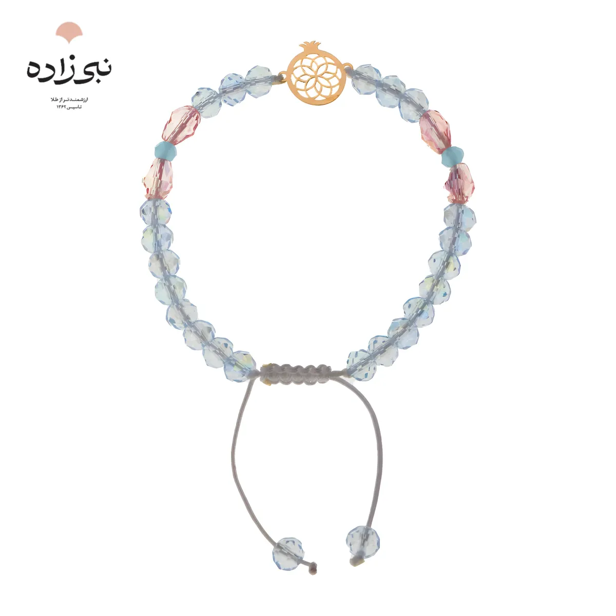 دستبند سنگی انار و ماندالا طلا B264