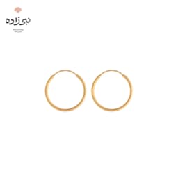 گوشواره حلقه ای تراش طلا قطر 1.5 سانت E043