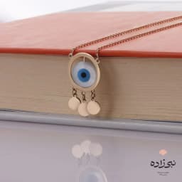گردنبند چشم نظر دایره پولکی N179