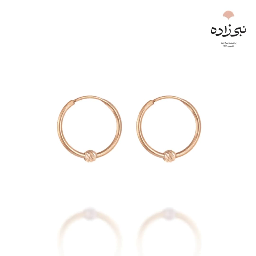 گوشواره حلقه ای تک البرنادو طلا E008