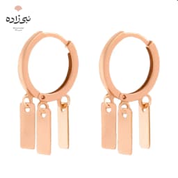 گوشواره روکو آویز مستطیل طلا E009