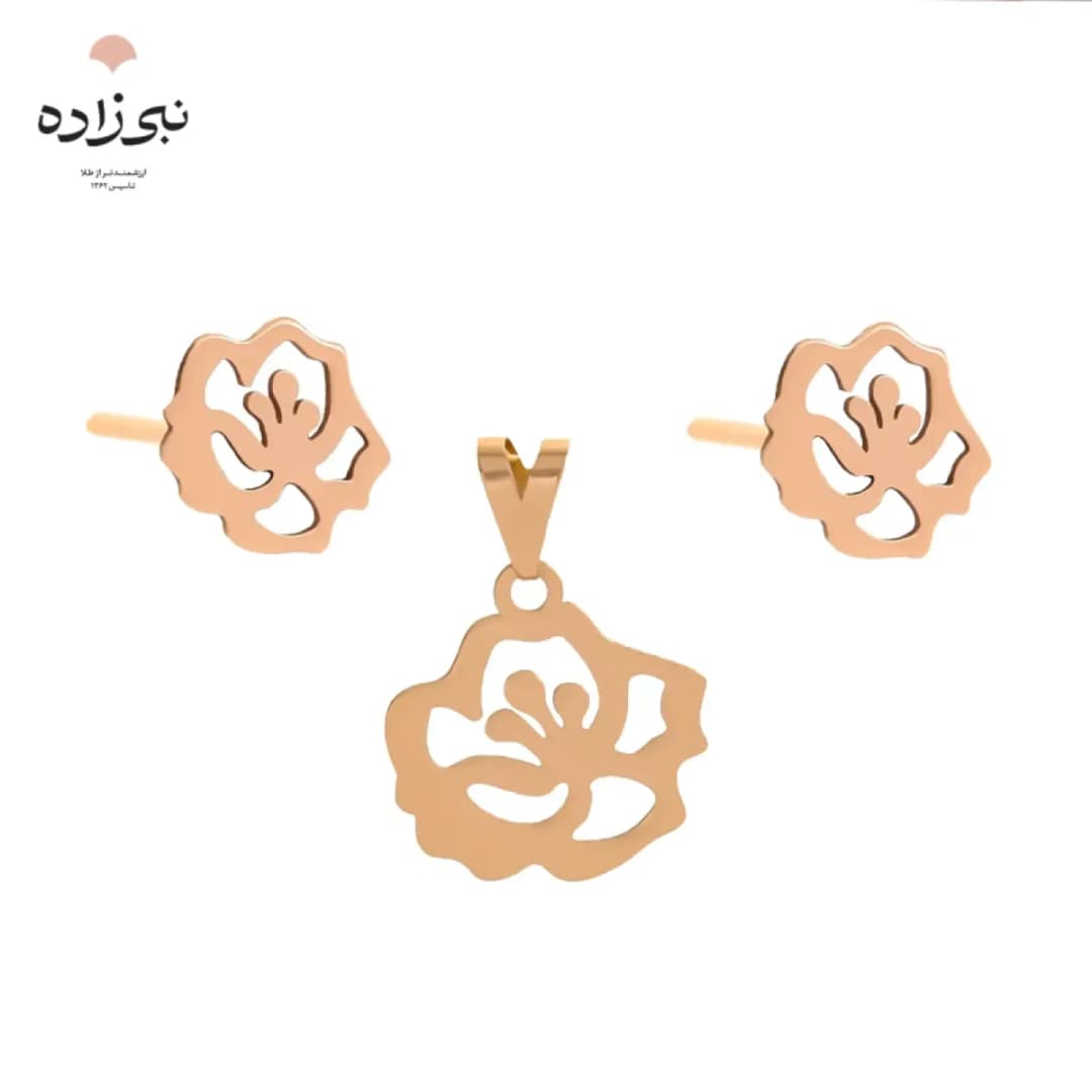 نیم ست لیزری گل رز H023