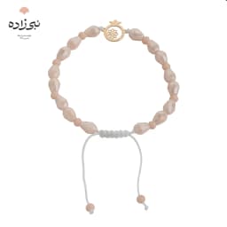 دستبند سنگی انار و گل طلا B263
