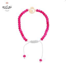 دستبند سنگی انار و گل طلا B263
