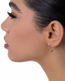 گوشواره حلقهای لیزرکات قطر 13 میل E091