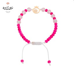 دستبند سنگی انار و گل طلا B263