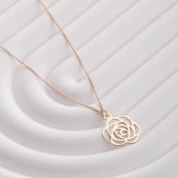 گردنبند لیزری گل رز N160