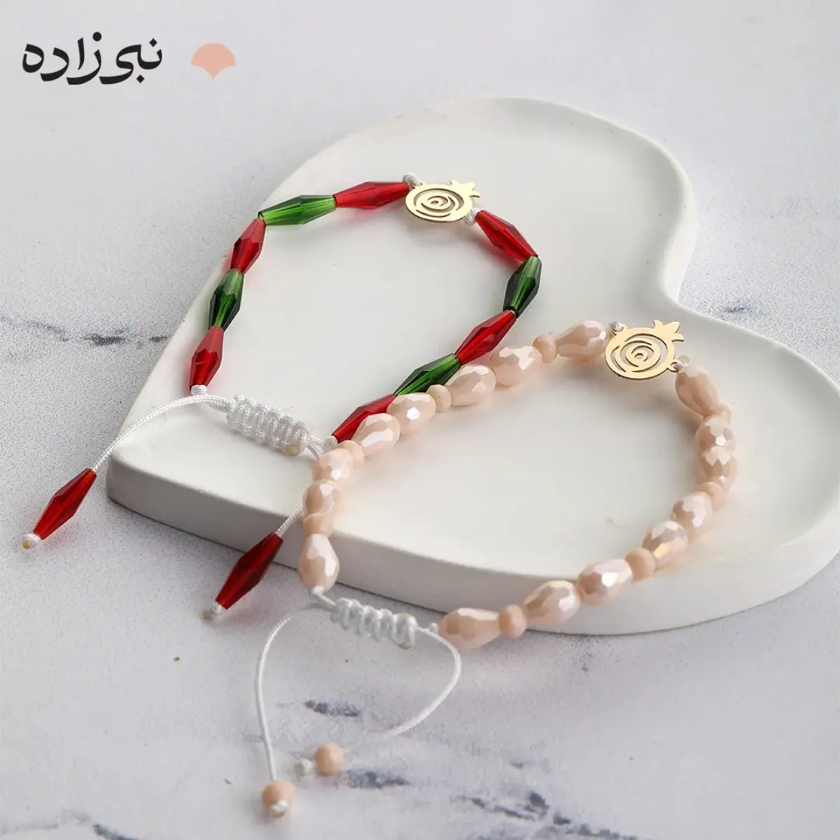 دستبند سنگی انار طلا B261
