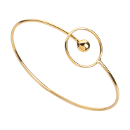 دستبند بنگل طلا توپ و دایره