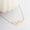 گردنبند لیزری پرنده و شاخه طلا