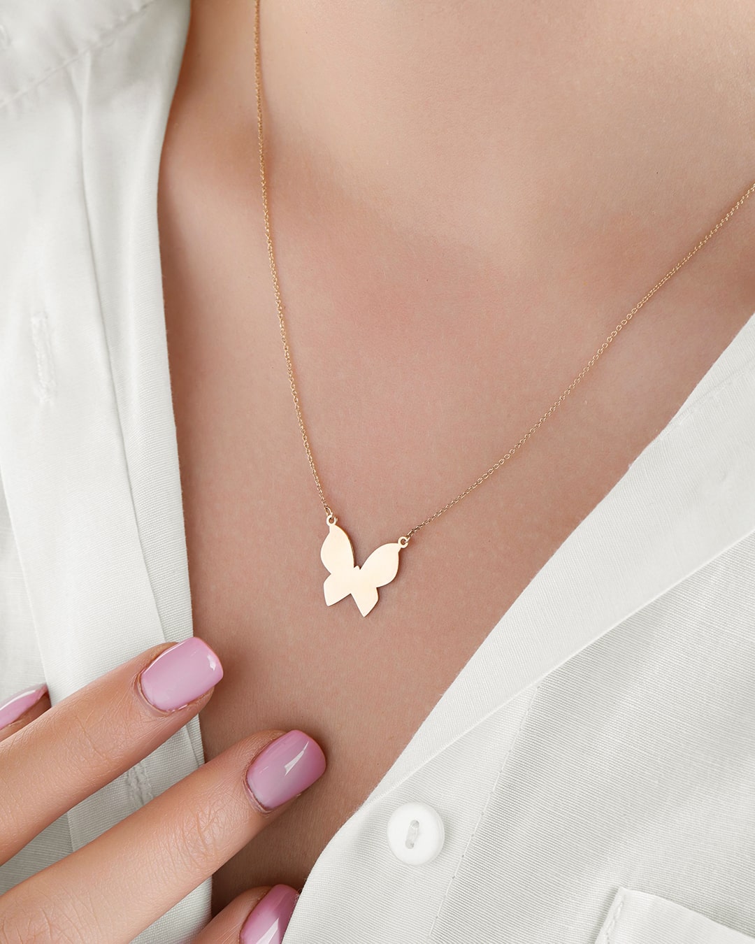 گردنبند لیزری پروانه N094 2 گردنبند لیزری پروانه