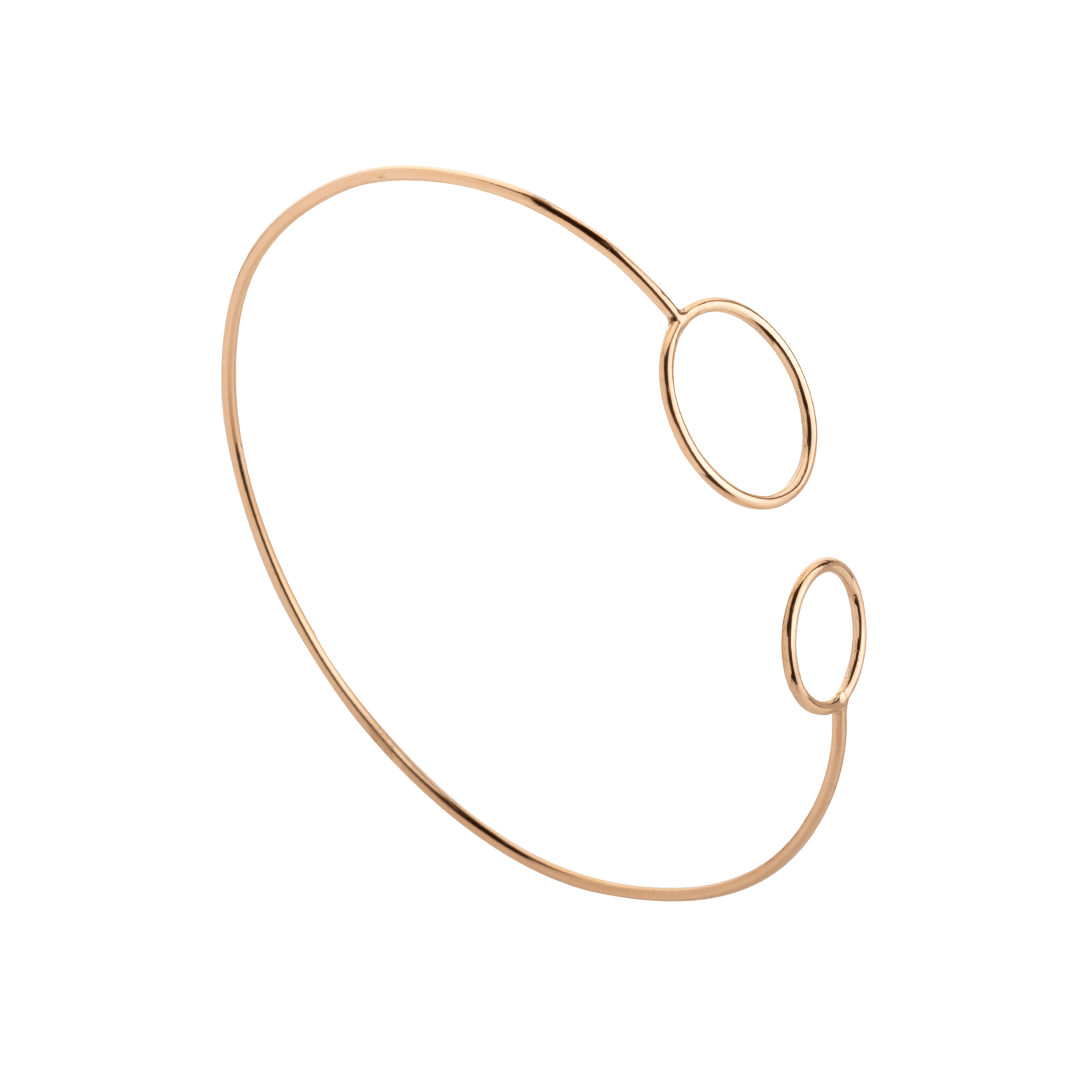 دستبند بنگل دایره مفتولی B103 1 دستبند بنگل دایره مفتولی