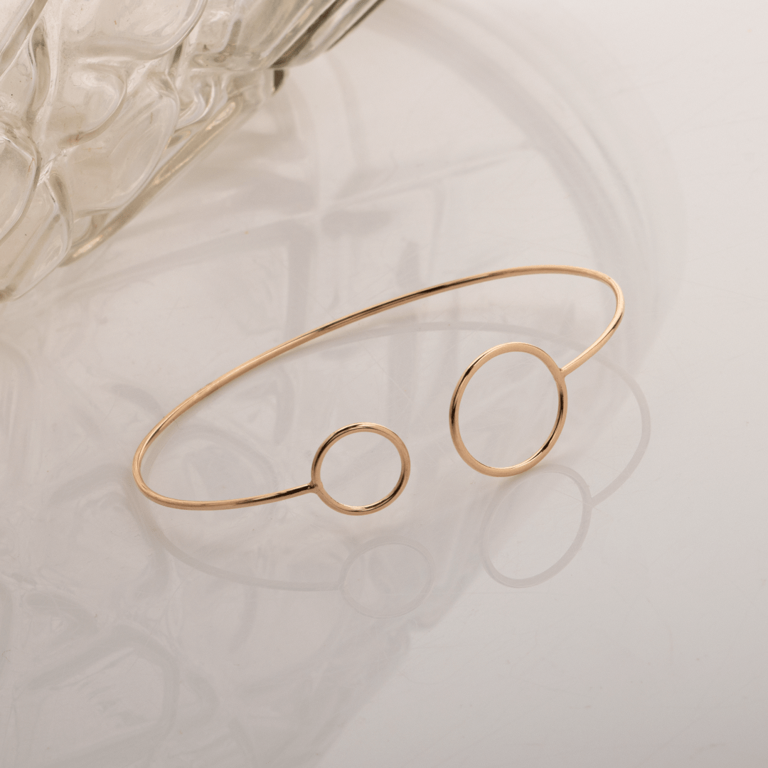 دستبند بنگل دایره مفتولی B103 2 دستبند بنگل دایره مفتولی