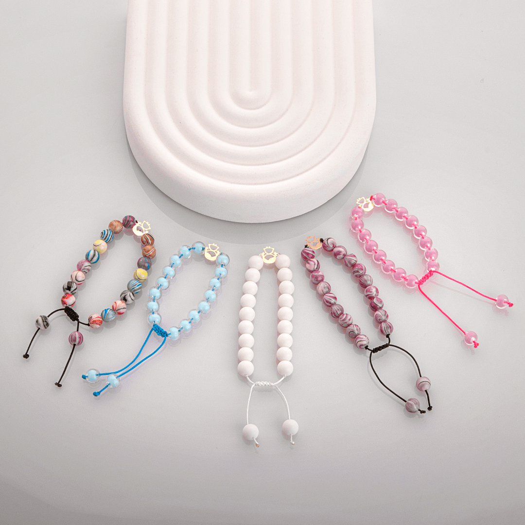 دستبند سنگی دختر بچه B131 2 دستبند سنگی دختر بچه