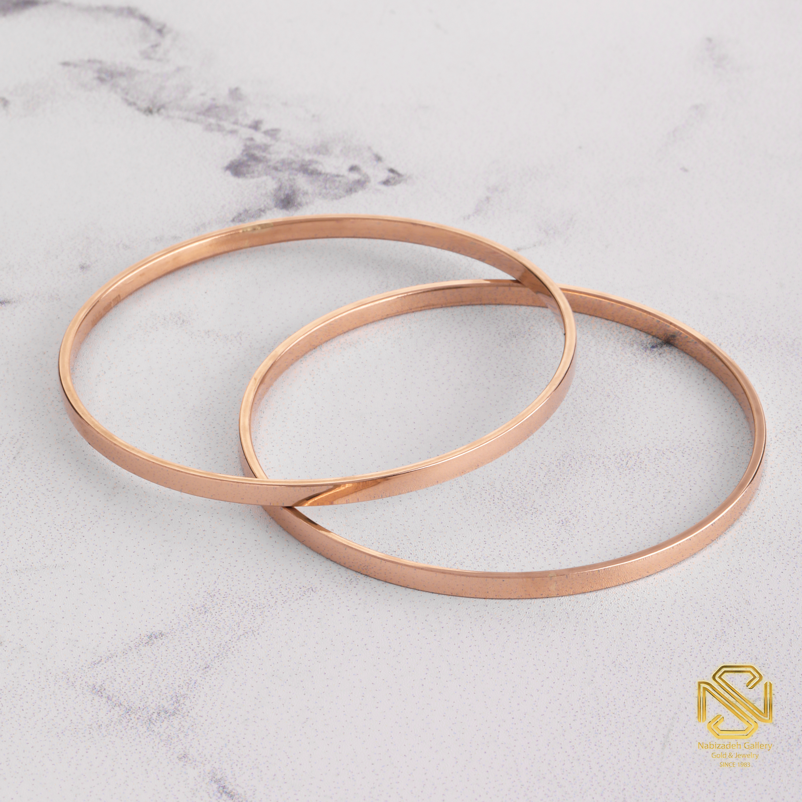 النگو آینه ای نیم پهن سایز سه B204 2 النگو آینه ای نیم پهن سایز سه B204