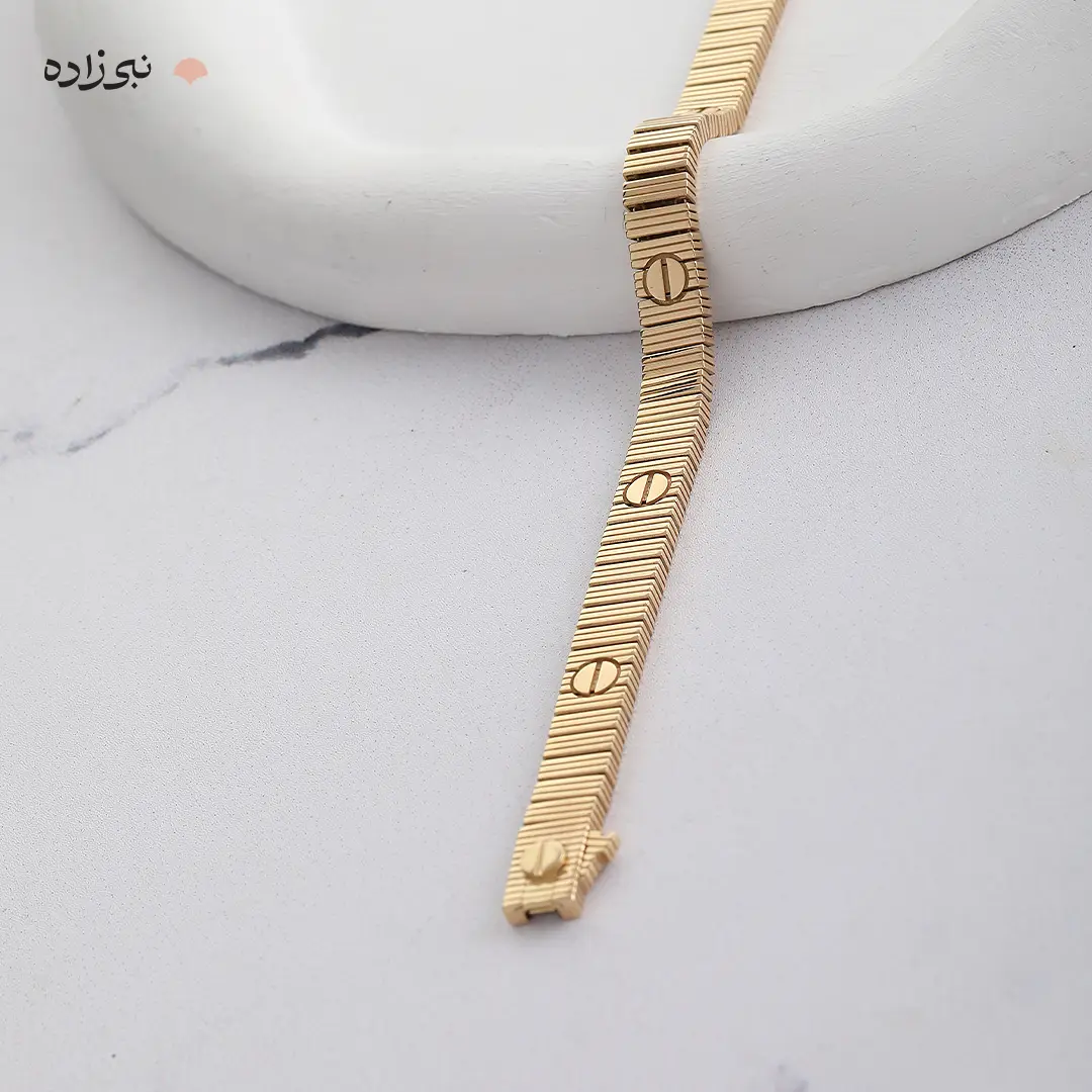 دستبند کارتیه لاو طلایی لخت نیم پهن (unlimited) B253 2 دستبند کارتیه لاو طلایی لخت نیم پهن (unlimited) B253
