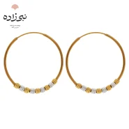 گوشواره حلقه ای البرنادو طلا E126 36 گوشواره حلقه ای البرنادو طلا E126