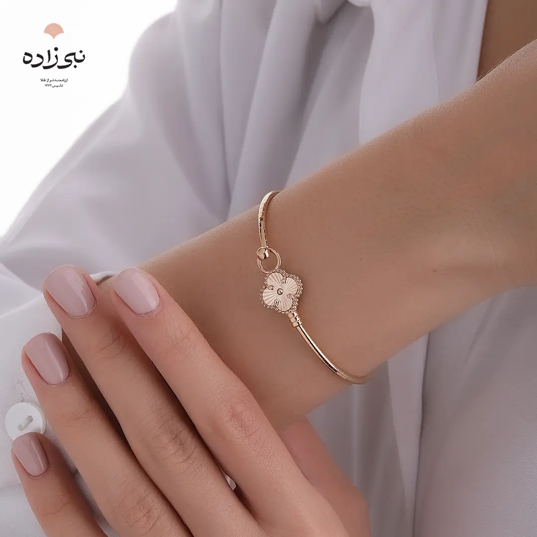 دستبند بنگل ون کلیف چفتی B259 2 دستبند بنگل ون کلیف چفتی B259