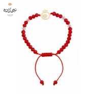 دستبند سنگی انار و گل طلا B263