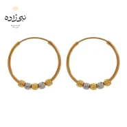 گوشواره حلقه ای البرنادو طلا E133 31 گوشواره حلقه ای البرنادو طلا E133